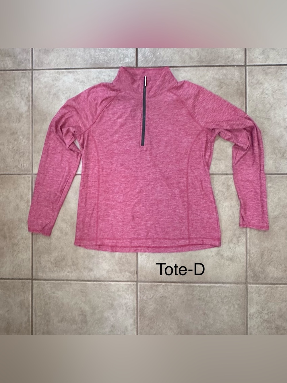 Soybu Pink Half-Zip Long Sleeve Top